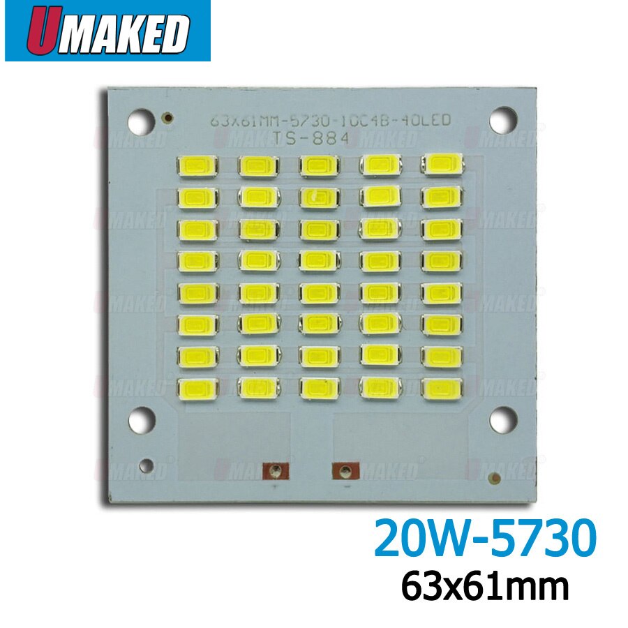 100% Ǯ Ŀ led PCB 20W 2000lm SMD5730 led Ĩ, 63x61mm..
